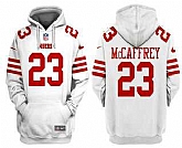 Men's San Francisco 49ers #23 Christian McCaffrey White Alternate Pullover Hoodie,baseball caps,new era cap wholesale,wholesale hats